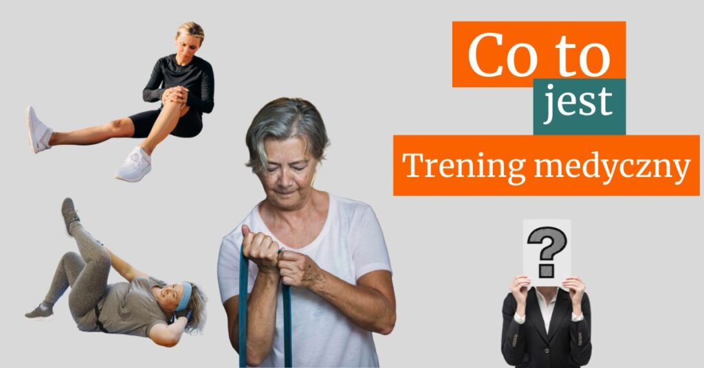 grafika starszej osoby ćwiczącej na gumie na treningu z fizjoterapeuta